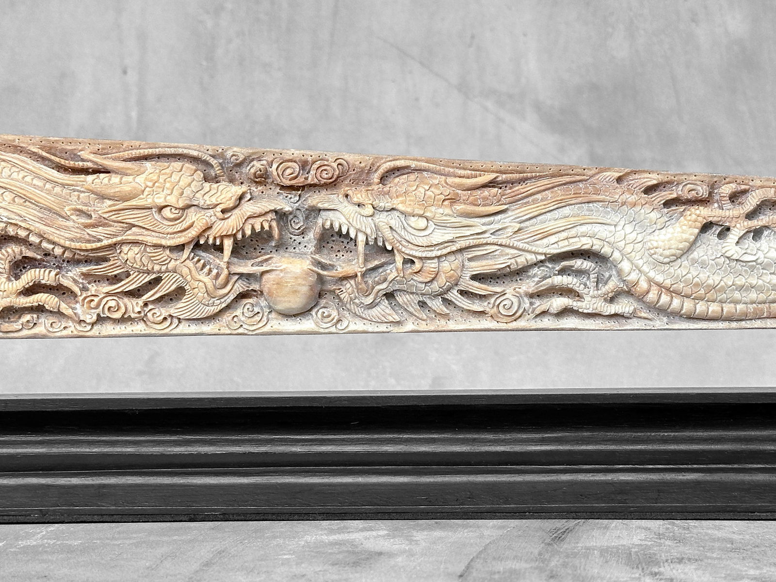 Large carved swordfish - Double Dragon motif - 8