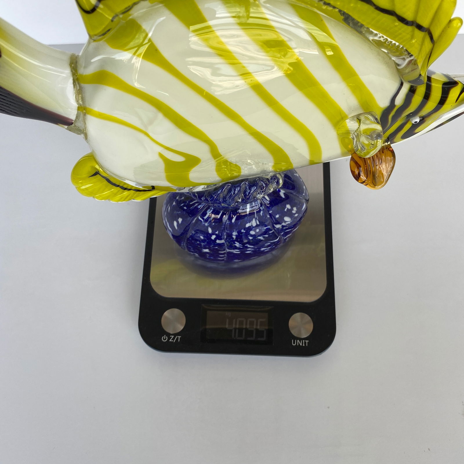 Blown glass fish on a pedestal - 13