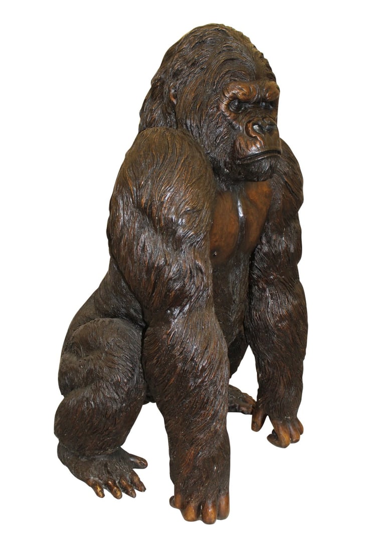 King Kong Bronze Statue - Size: 32"L x 28"W x 49"H. - 2
