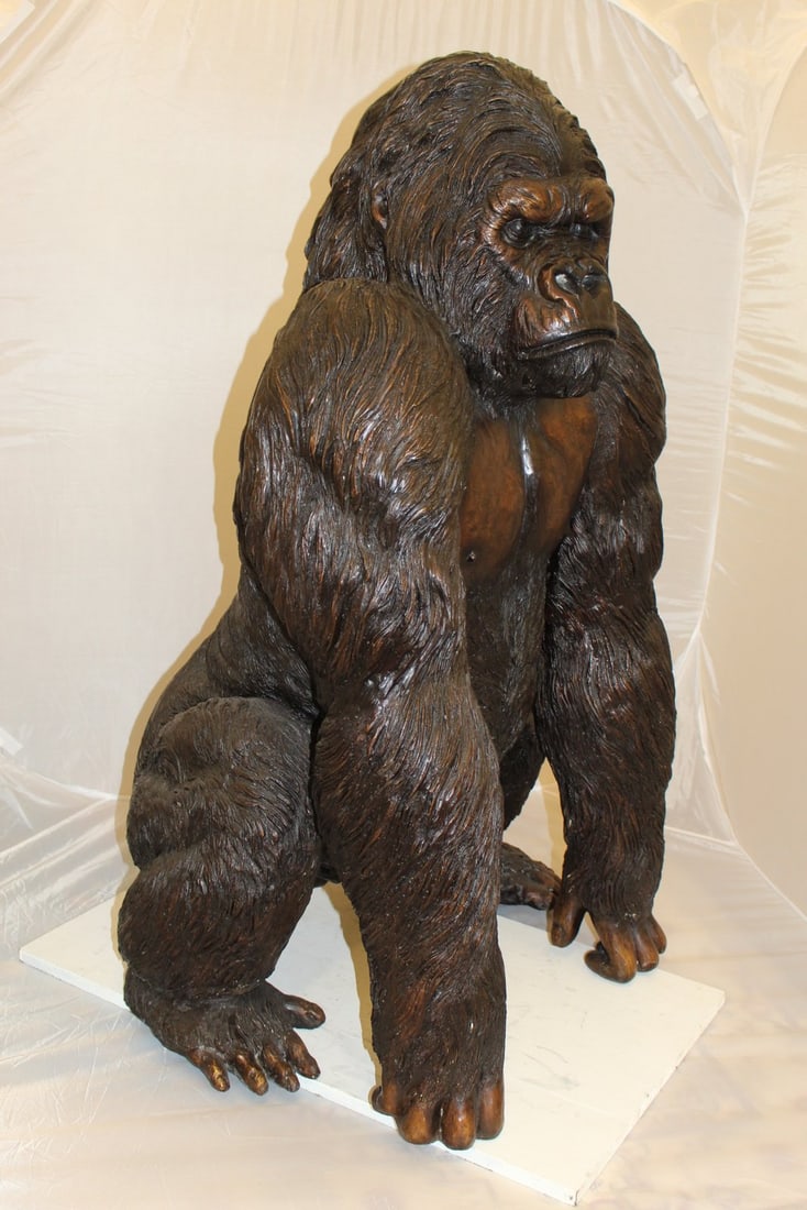 King Kong Bronze Statue - Size: 32"L x 28"W x 49"H. - 5