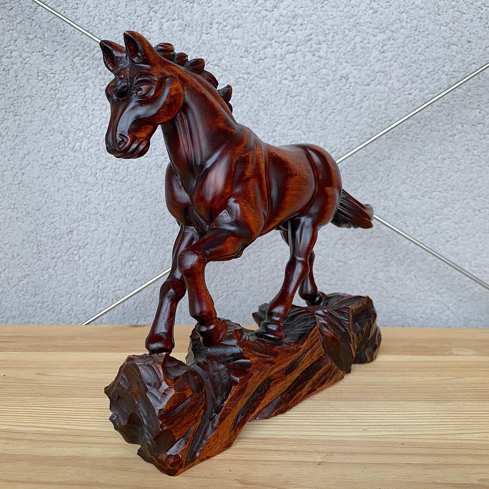 Wooden Hand carved Horse statue - 4