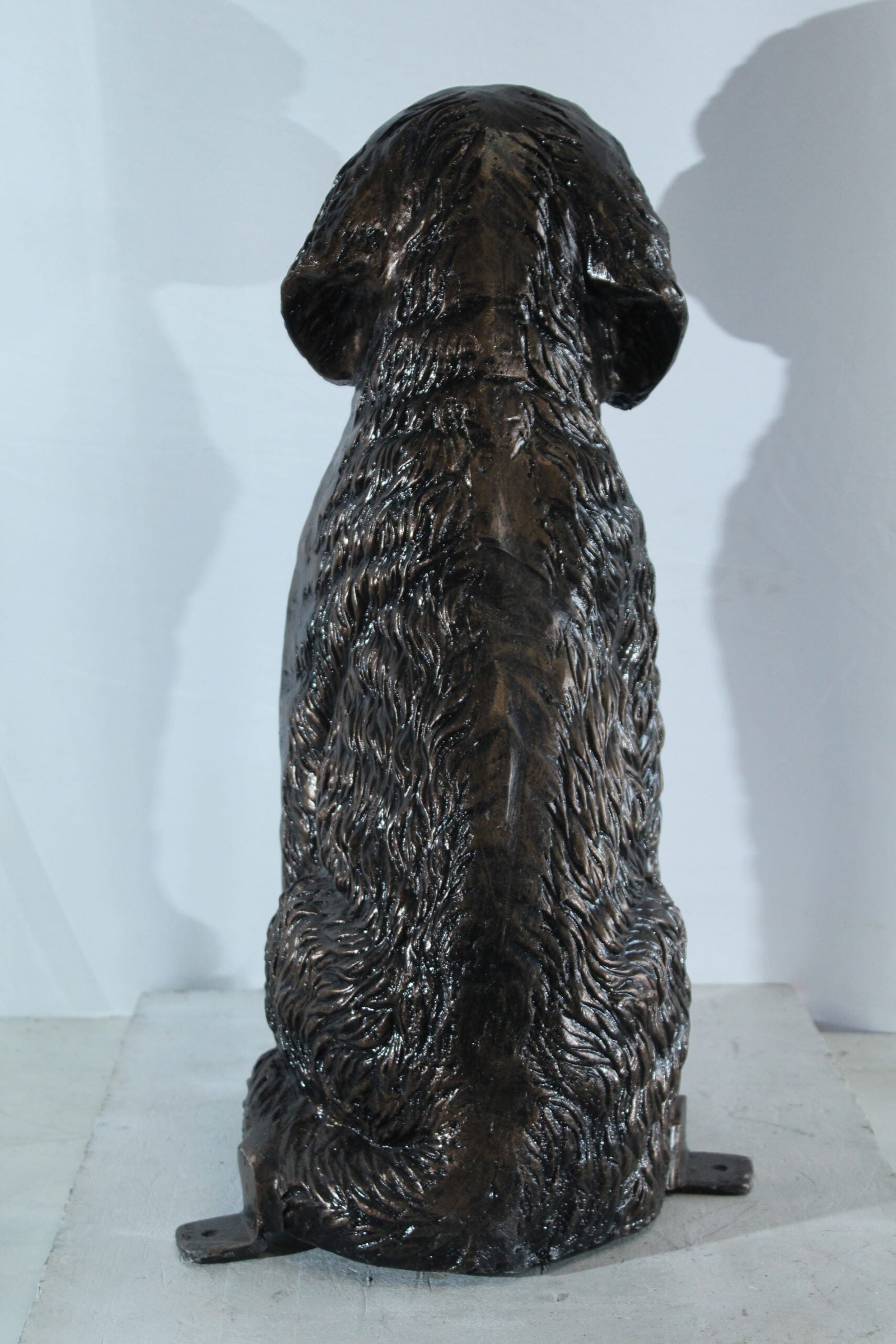 Aluminum Goldendoodle Dog Statue with Curly Fur Detail - Bronze-Style Pet Sculpture for Indoor & - 7