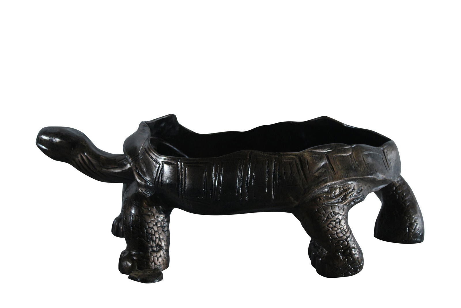 Large Turtle Planter Aluminum Statue - Whimsical Garden Sculpture with Textured Finish - 35" x 19" x: Title:Large Turtle Planter Aluminum Statue - Whimsical Garden Sculpture with Textured Finish - 35" x 19" x 12"H Description:This large aluminum turtle planter combines functionality with whimsical cha