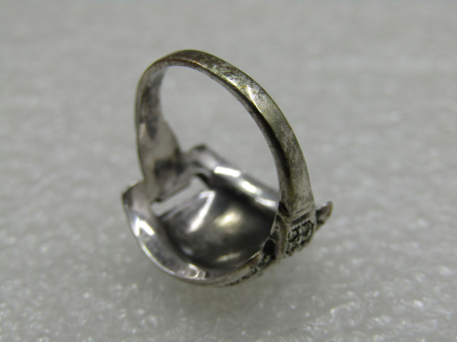 Vintage Sterling Marcasite Wide Ring, Sz. 4.5 - 5