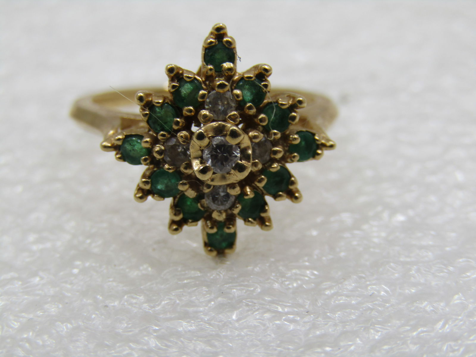 Vintage 10kt Onyx Diamond Chip Ring, Sz. 6.5, Dason Signed - 4