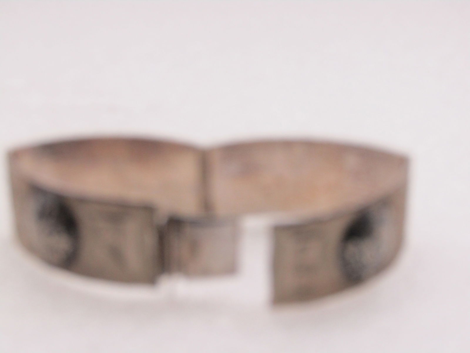 Vintage Sterling Mexican Pictorial Link Bracelet, 6.75" Signed - 10