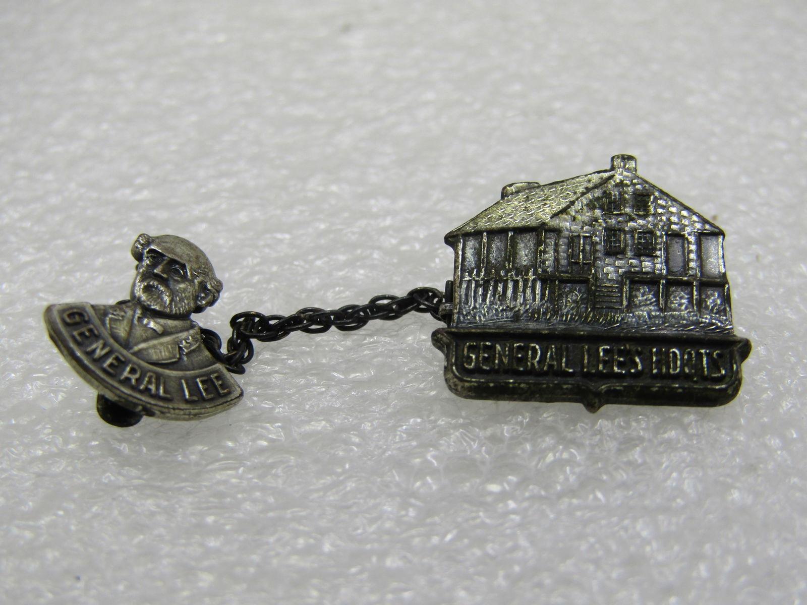 Vintage General Lee Headquarters Souvenir Brooch, Silver Tone - 3