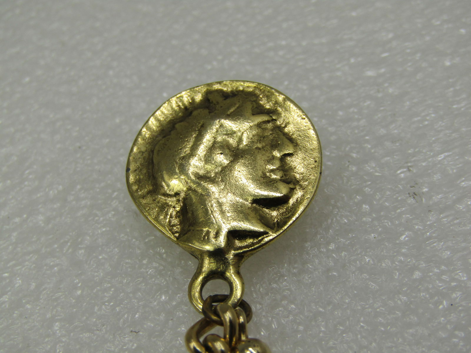 Vintage Roman Coin & Chain Draping Brooch, 1960's - 4