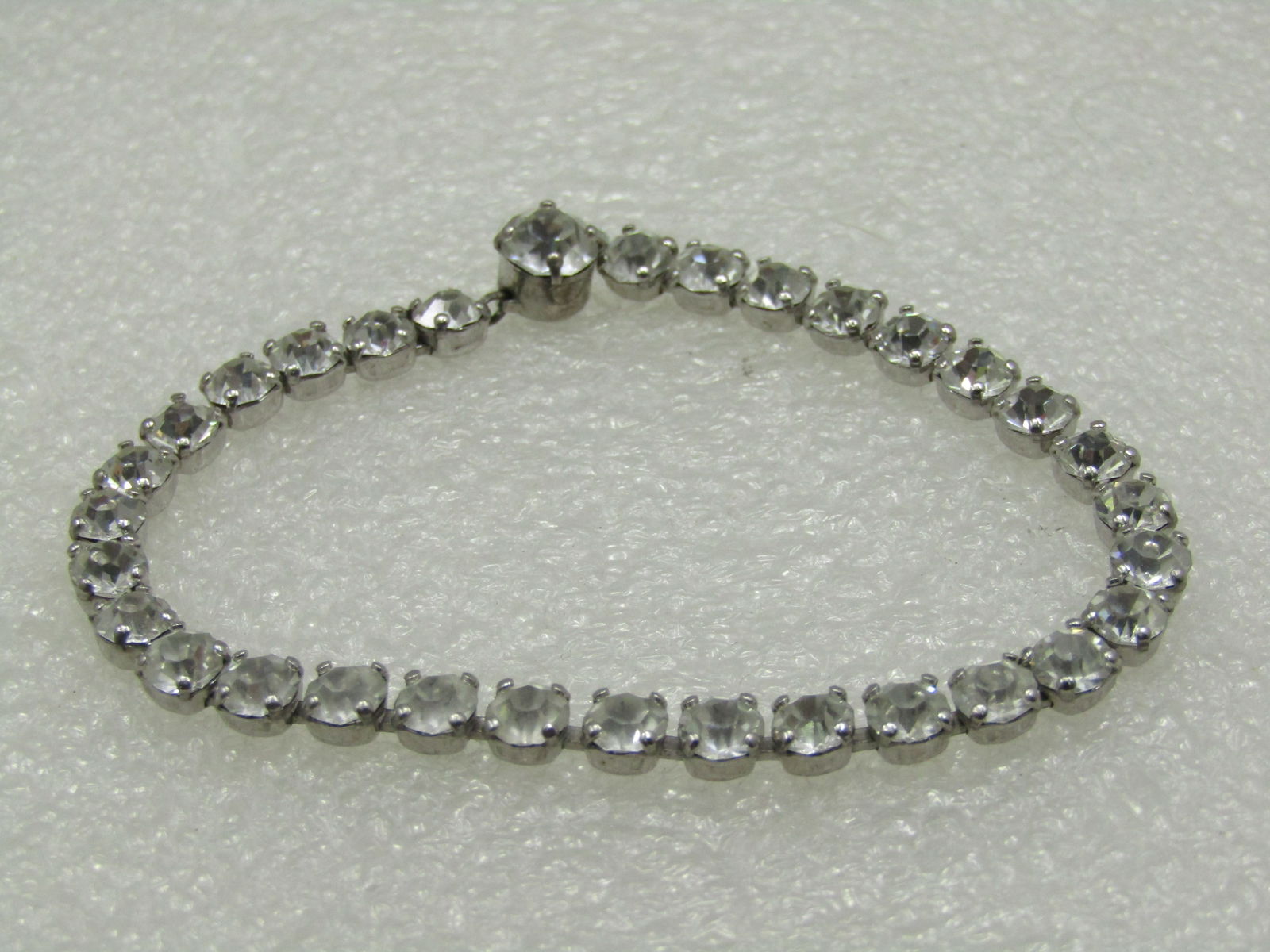 Vintage Coro Sterling Rhinestone Bracelet, 6.75", 1940's (1 of 7)