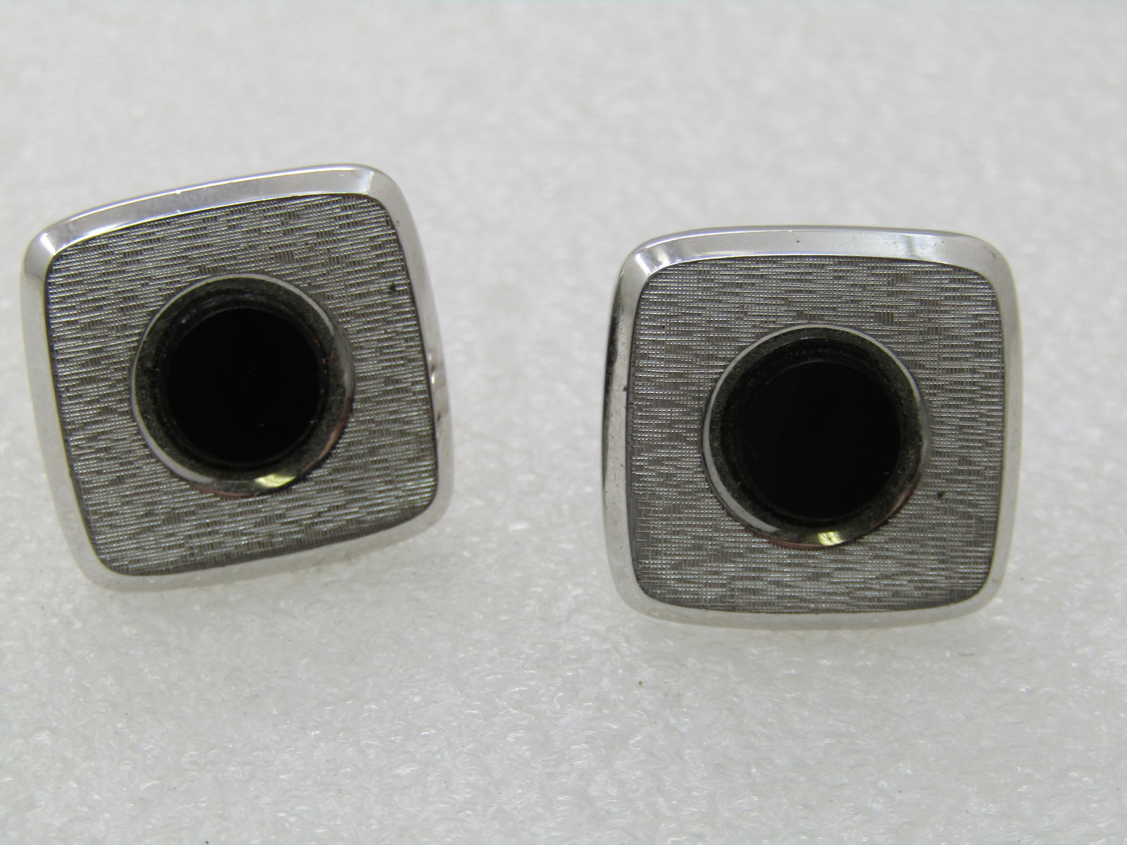 Vintage Hickock Black Stone Cufflinks, 1960's (1 of 4)
