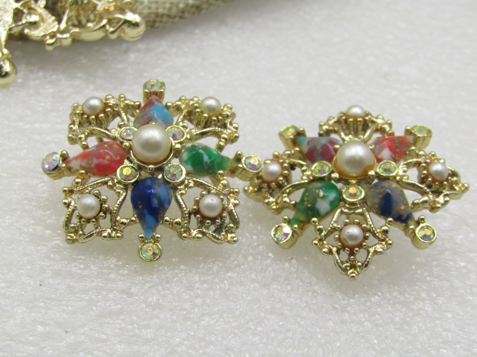 Vintage Sarah Coventry "Galaxy" Brooch with Hook & Earrings Set - 5