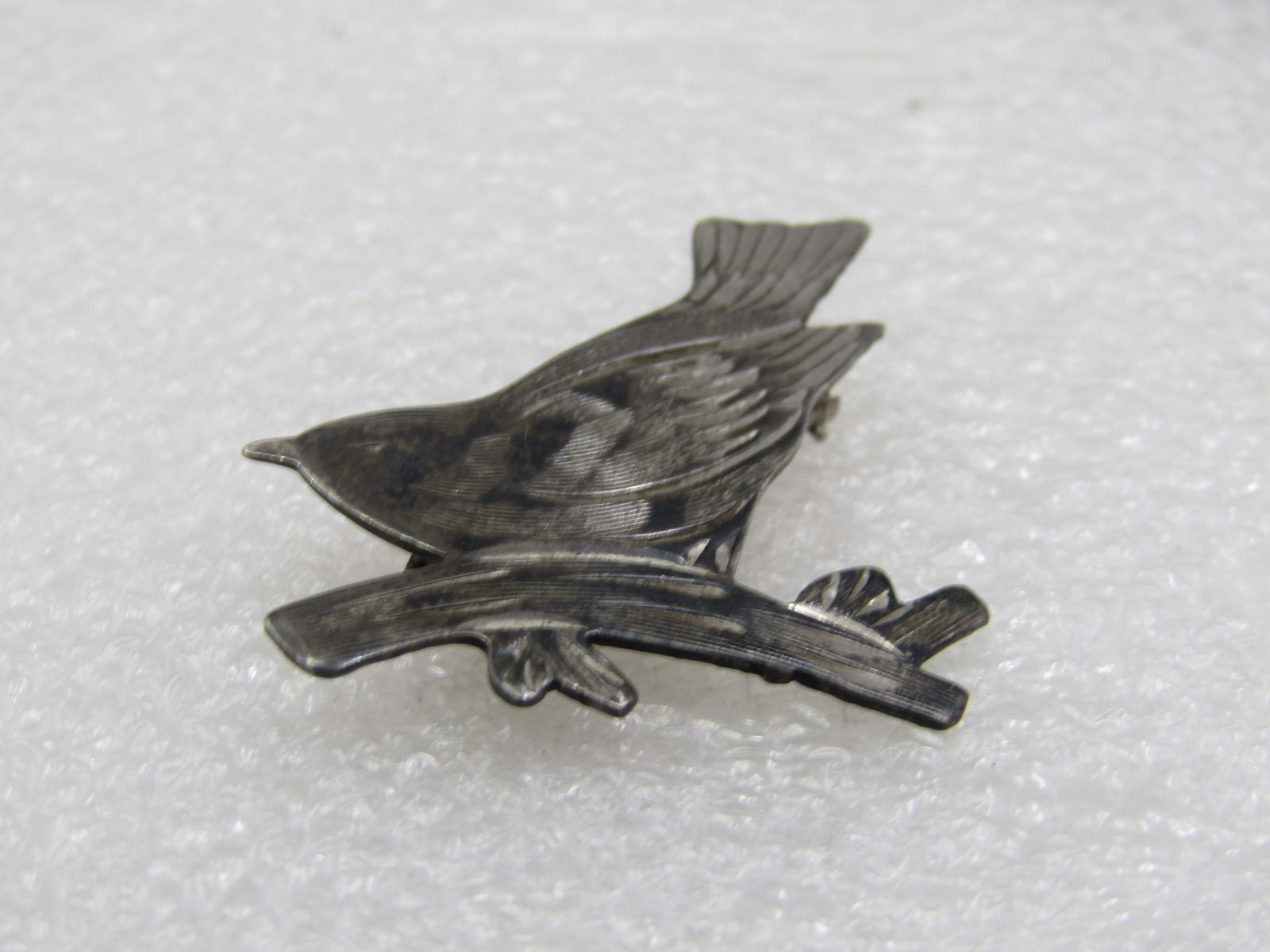 Vintage Sterling Bird on Branch Brooch, 1940's-1950's (1 of 5)