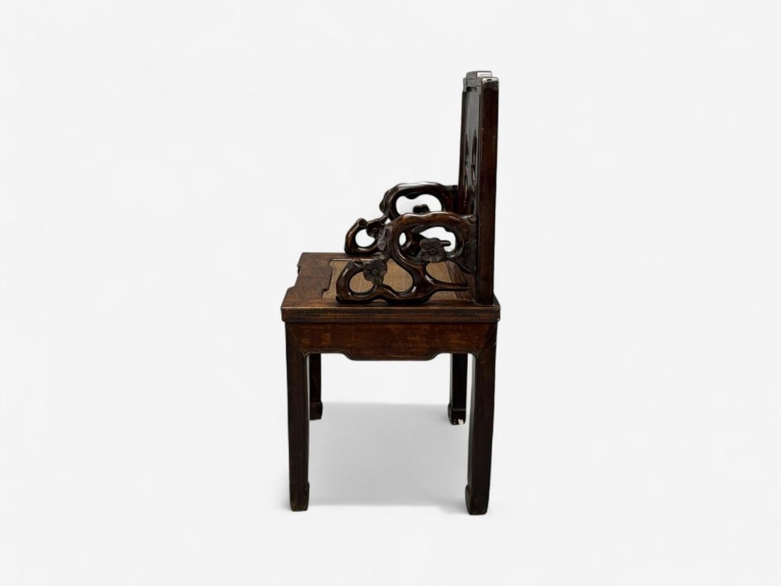 Qing Dynasty Style, Hardwood, Cane, Marble, Chinese Armchairs, China, 19th c. - 9