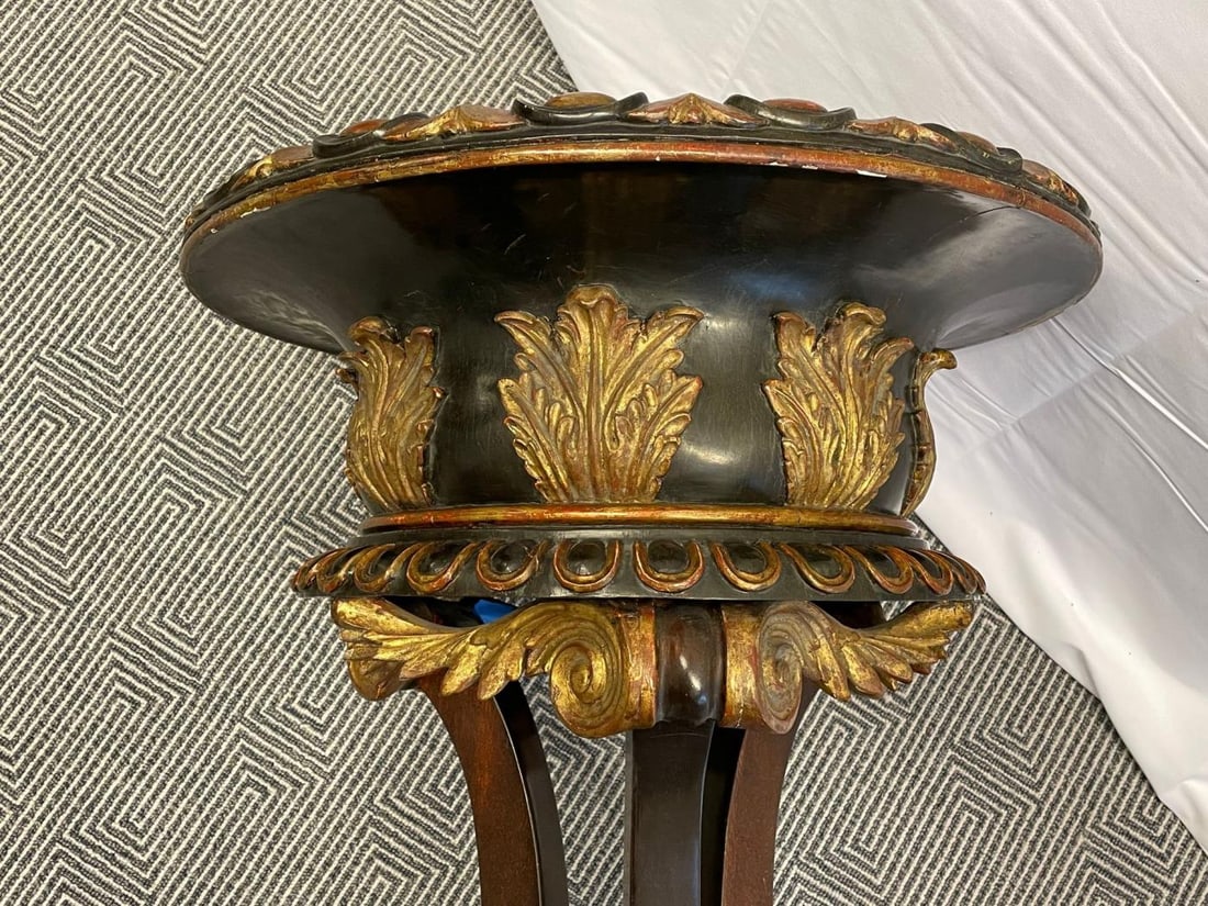 Georgian Gilt Wood Planter, Jardinière, Ebony and Gilt Design - 7
