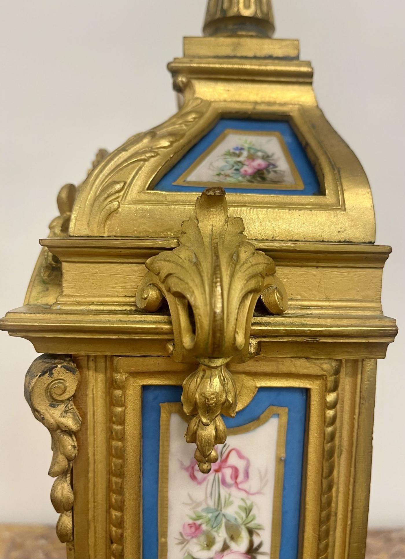 Louis XVI Dore Bronze Mantle Clock, Conrad Felsing, Berlin - 8