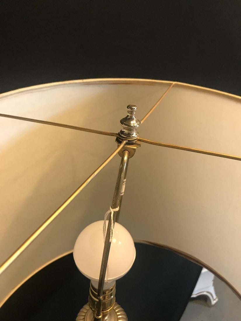 Hollywood Regency Style White Marble Glass and Silver Plate Floor Standing Lamp - 10