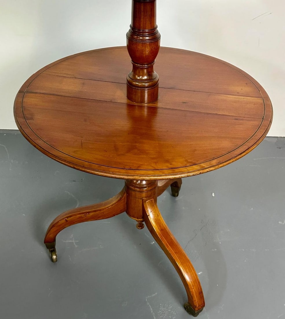 19th Century Mahogany Inlaid Three-Tier Dumbwaiter / Dessert Stand - 11