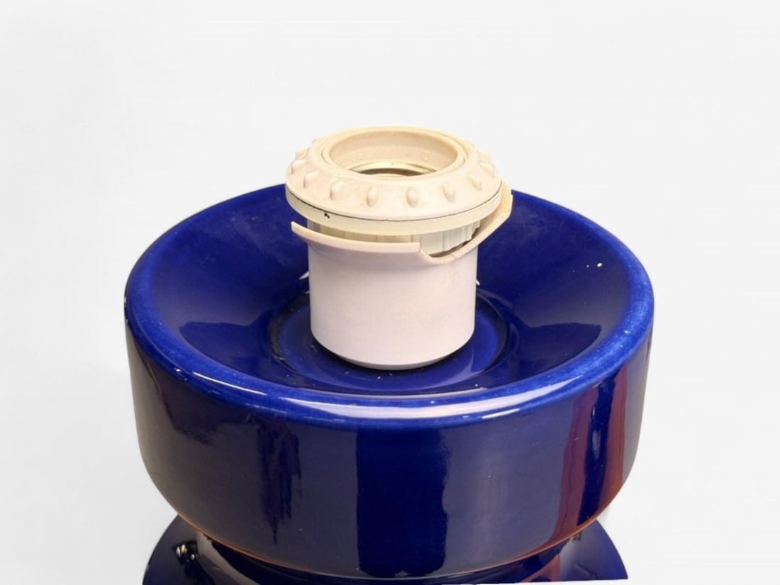 Mid-Century Modern, Blue Ceramic, Table Lamps, United States, 1960s - 7