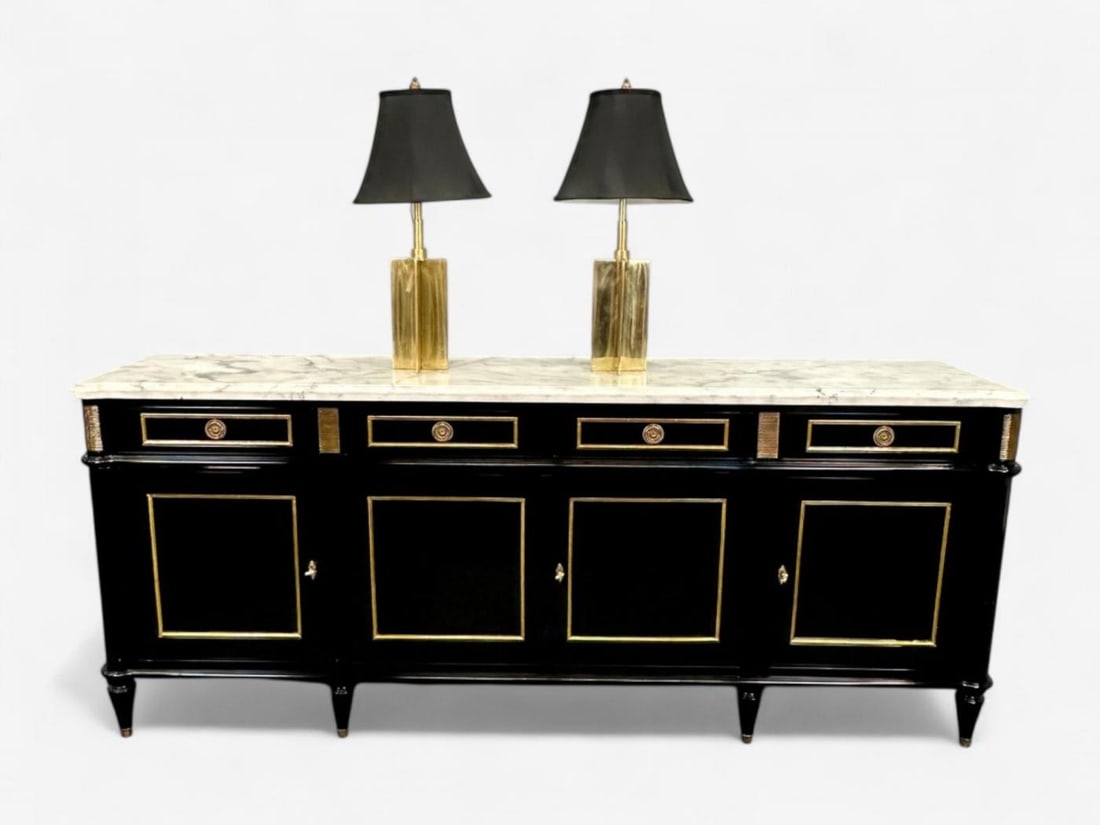 Jean Michel Frank Style, Mid-Century Modern, Bronze, Table Lamps, 1970s - 10