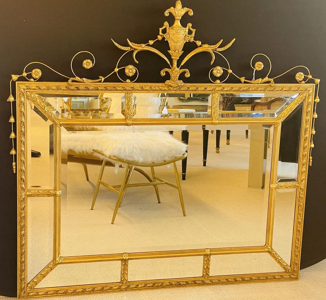 Adams Style Wall, Console or Over the Mantle Mirror - 7