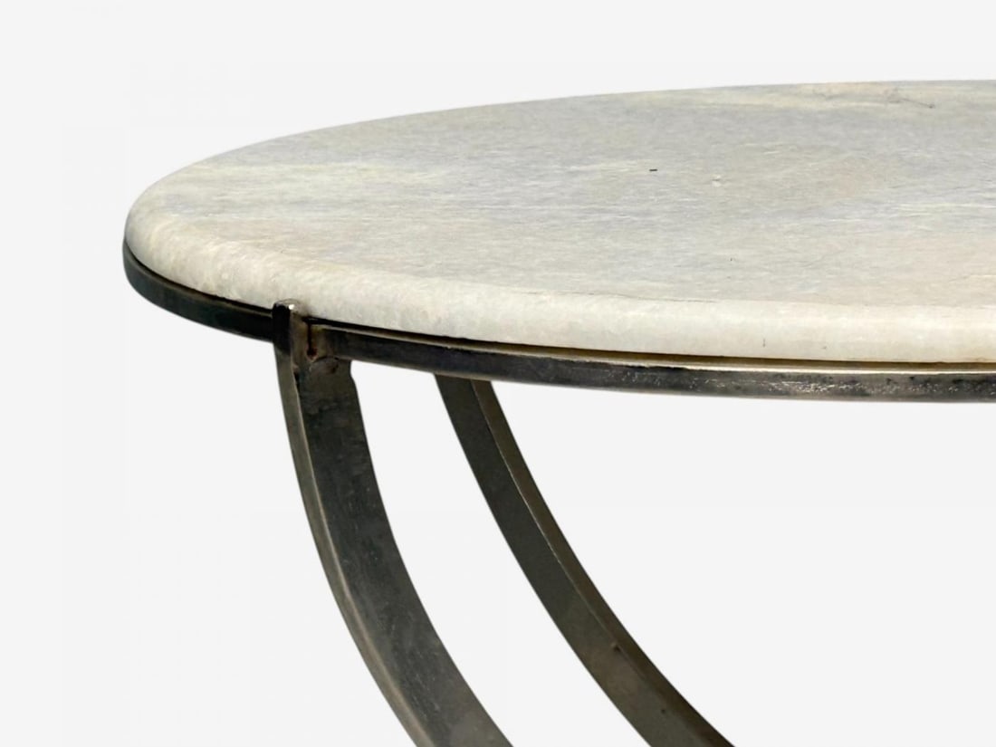 Neoclassical Style, Steel, Marble, End Tables, USA, 20th c. - 6