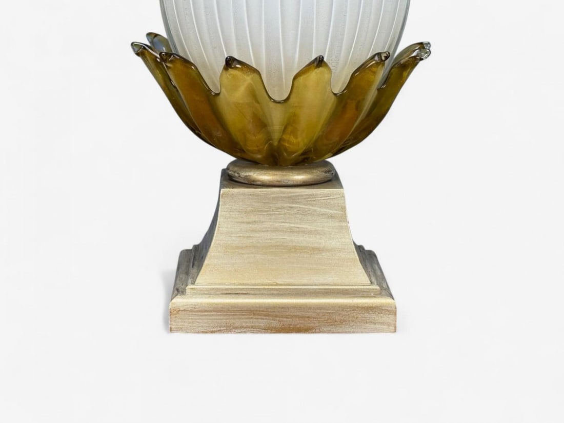 Italian Modern, Murano Glass, Wood, Large Table Lamps, Italy, 1940s - 10