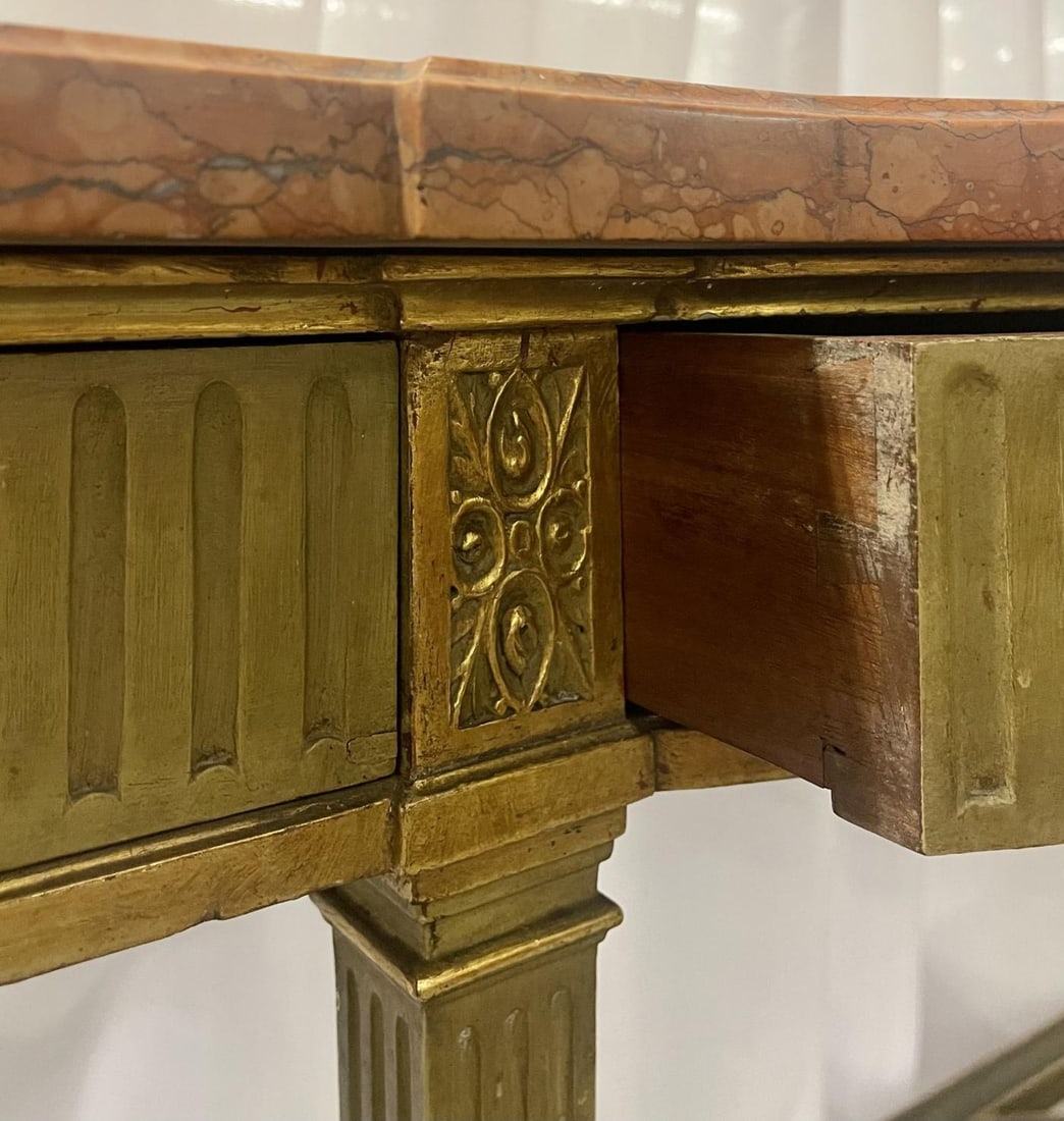 Maison Jansen Console with Six Raised Legs and Marble Top - 11