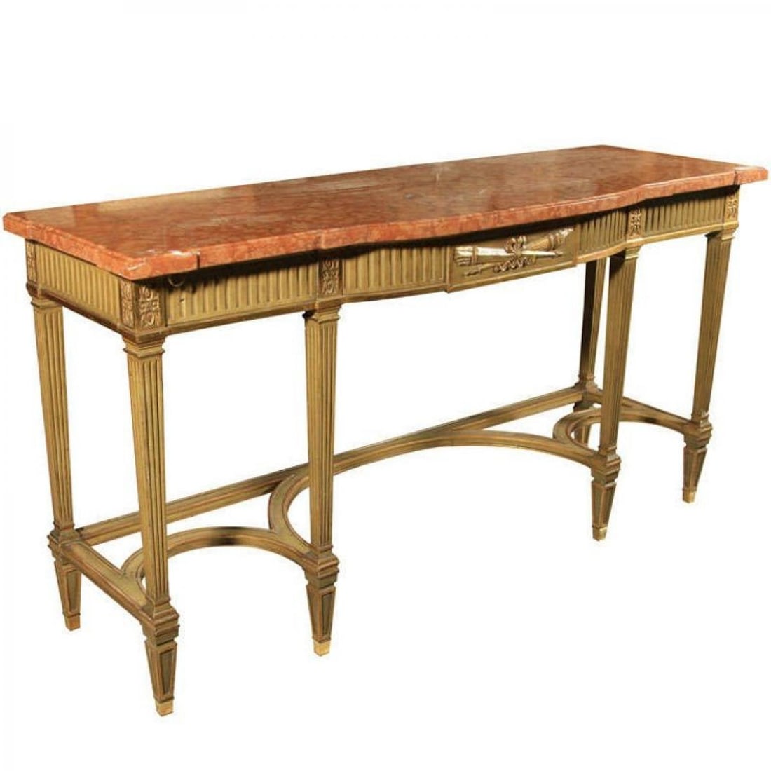 Maison Jansen Console with Six Raised Legs and Marble Top - 4