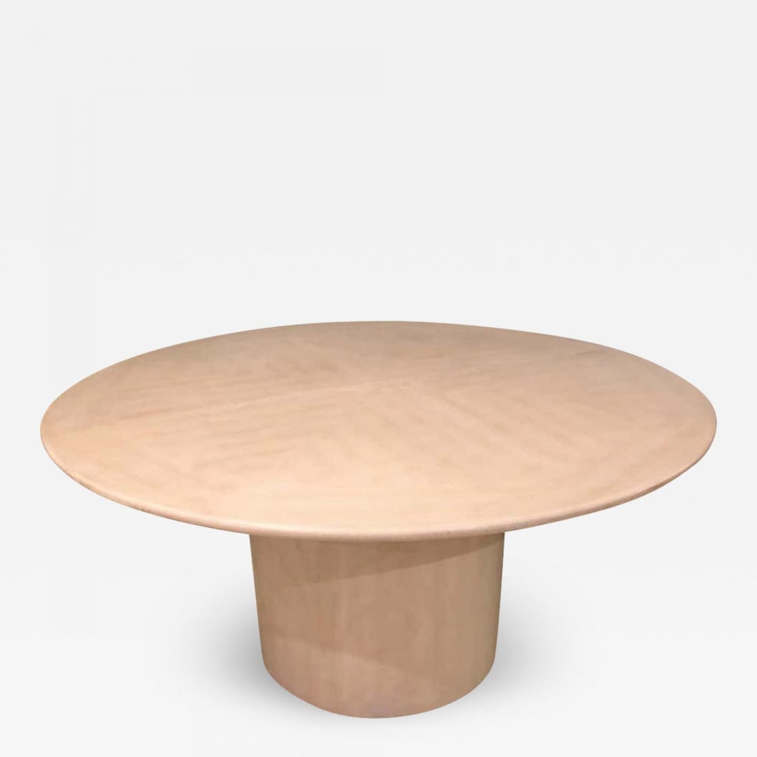 Mid-Century Modern Karl Springer Circular Dining Table with 3 Leaves (1 of 11)