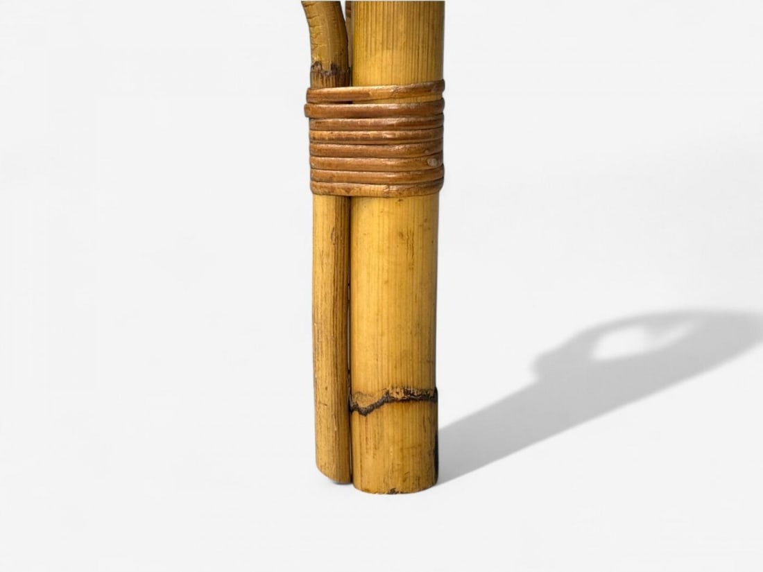 Vivai del Sud attr., Indian Cane, Wicker, Brass, Lounge Chairs, Italy, 1970s - 10