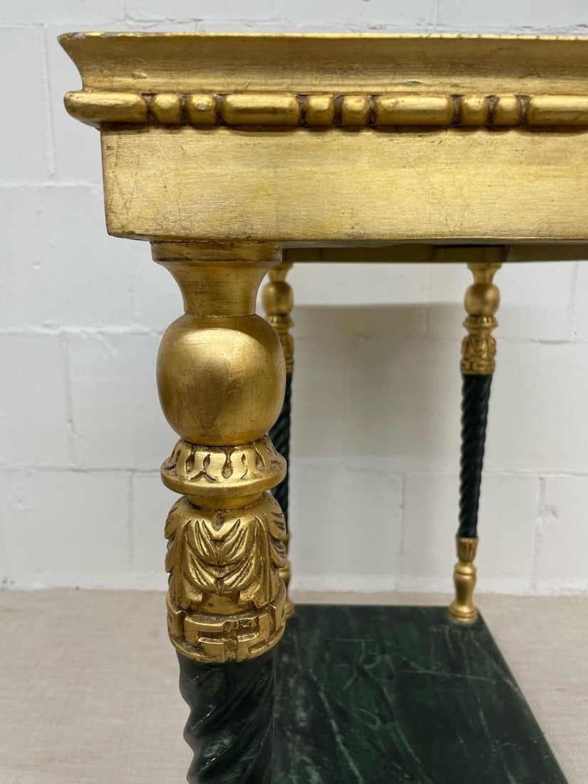 Pair of Swedish Neoclassical Maison Jansen Style Marble Top Consoles - 11