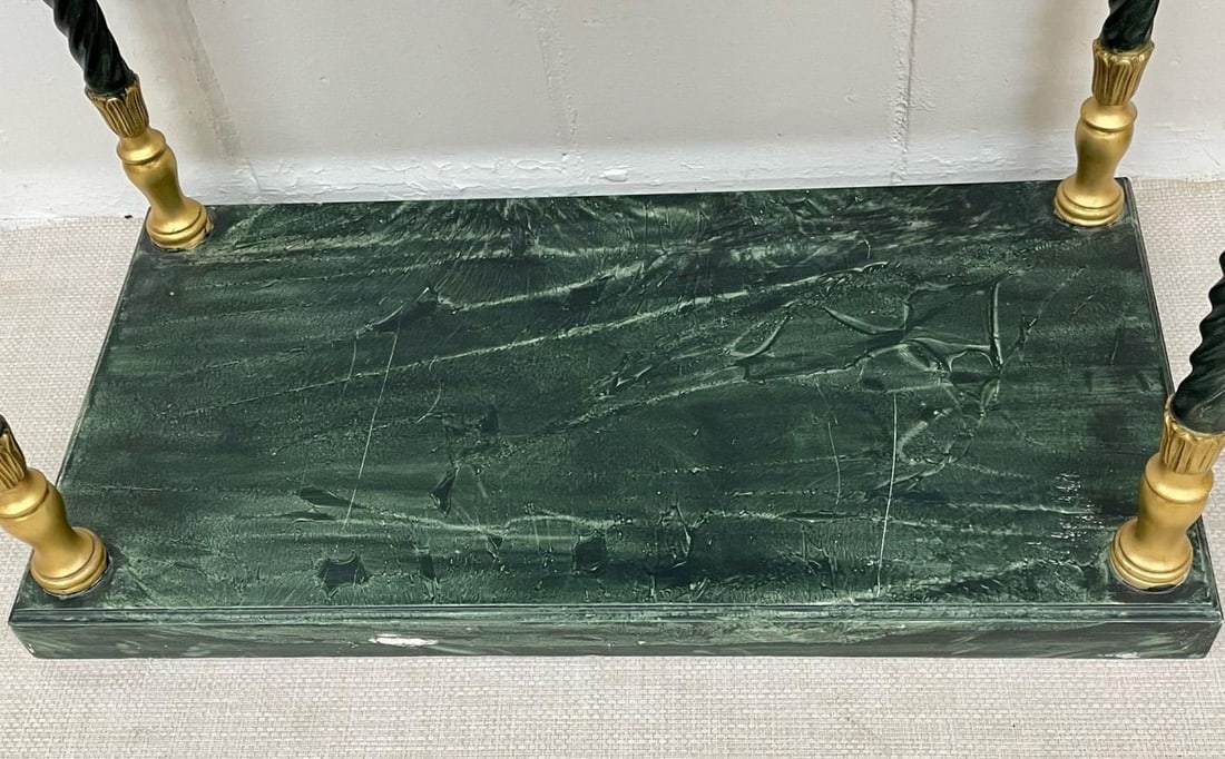 Pair of Swedish Neoclassical Maison Jansen Style Marble Top Consoles - 6