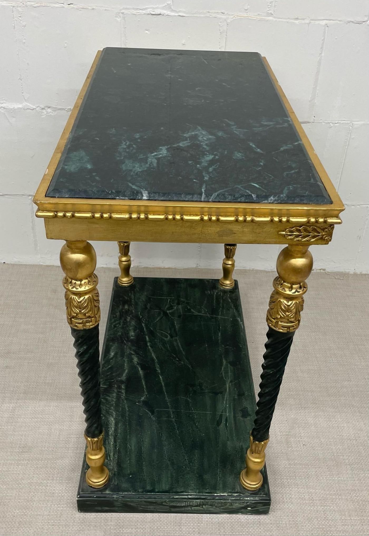 Pair of Swedish Neoclassical Maison Jansen Style Marble Top Consoles - 8