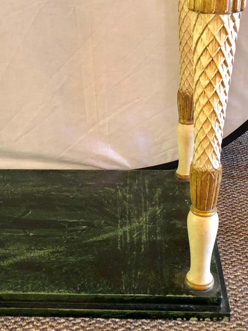 Pair of Neoclassical Style Marble-Top Consoles Attributed to Maison Jansen - 7