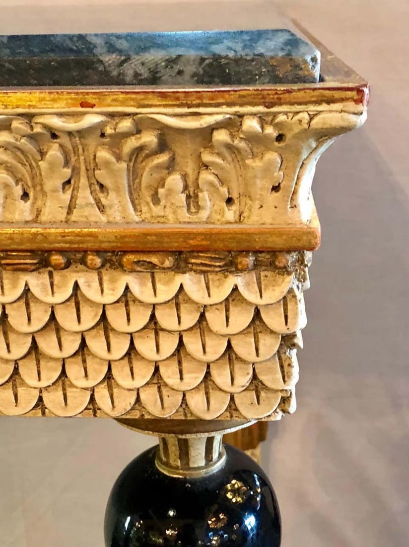 Pair of Neoclassical Style Marble-Top Consoles Attributed to Maison Jansen - 8