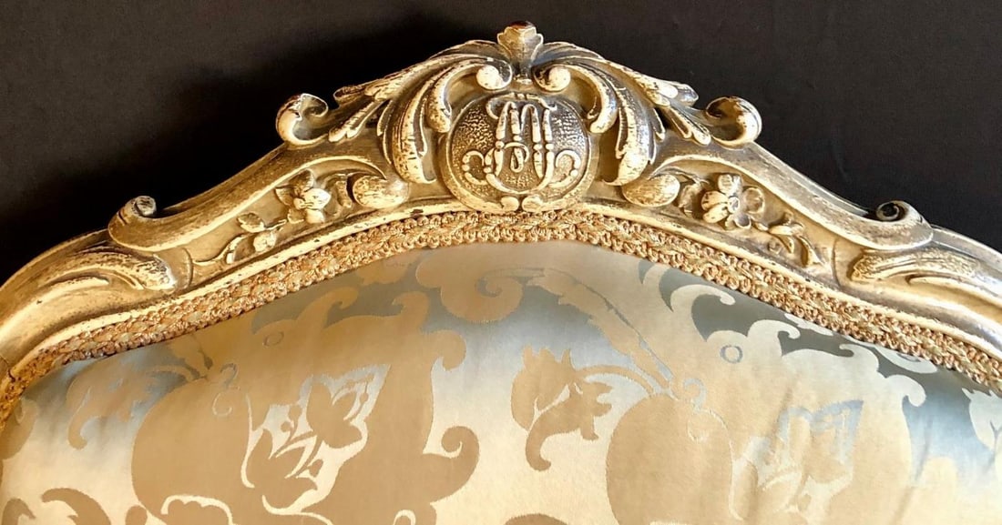 Pair of Maison Jansen Slipper Chairs in Scalamandre Upholstery in Fine Frames - 7