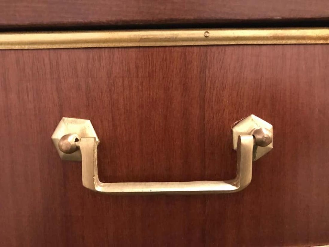 Mahogany Double Step Up Russian Neoclassical Style Commodes / Night Stands, Pair - 6