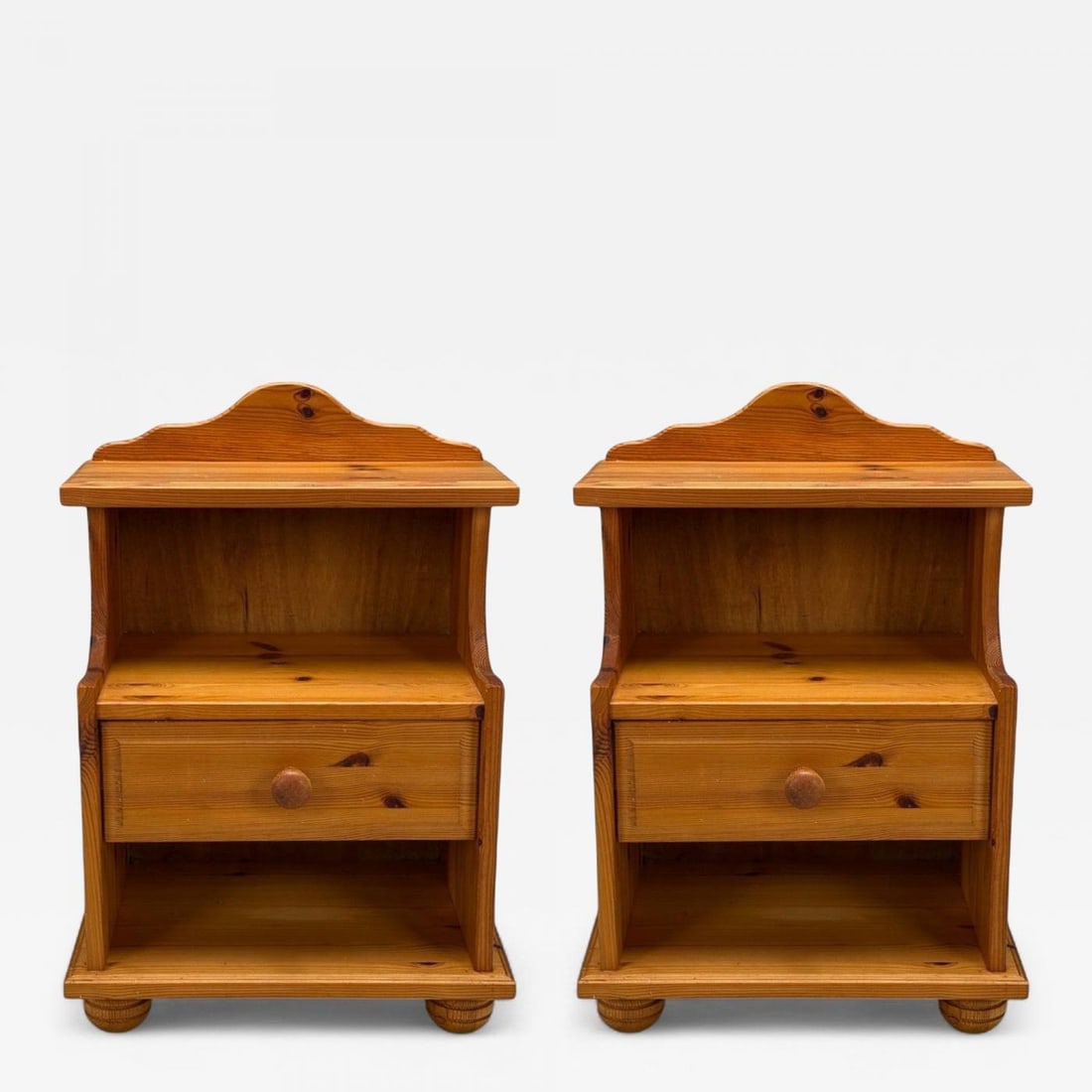 Swedish Modern, Pine, Nightstands, Sweden, 1960s - 2