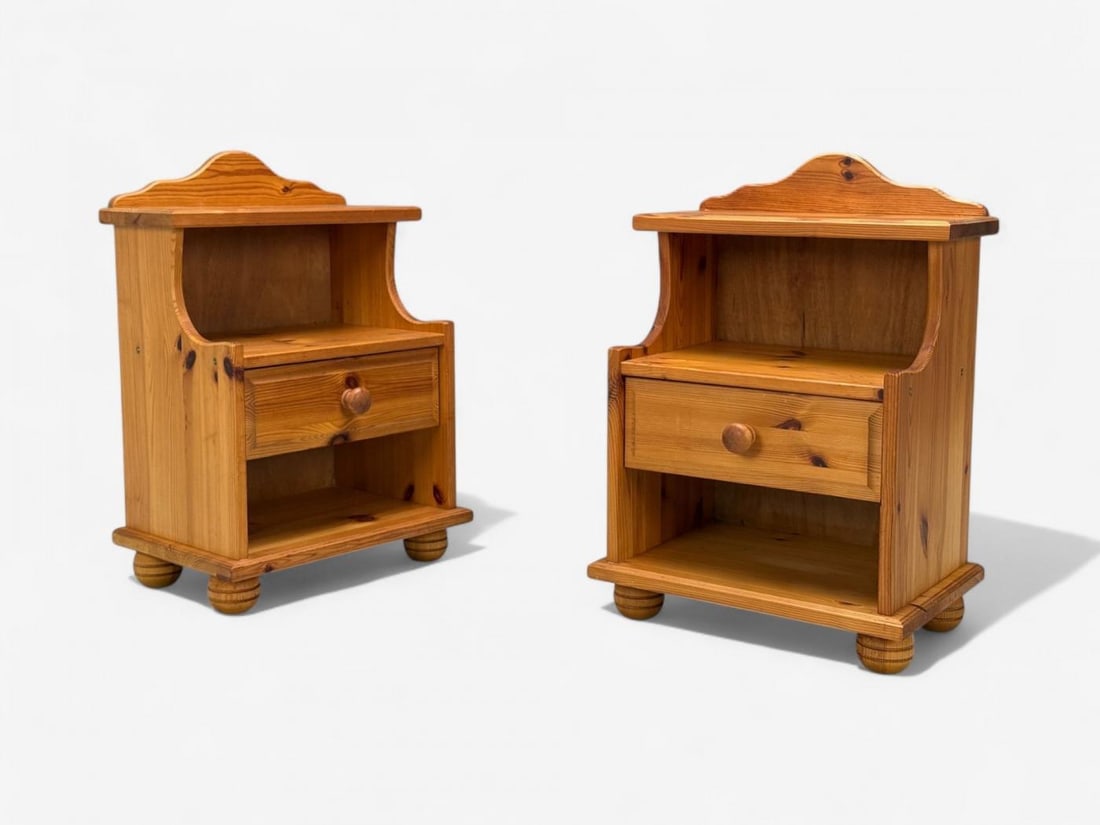 Swedish Modern, Pine, Nightstands, Sweden, 1960s - 3