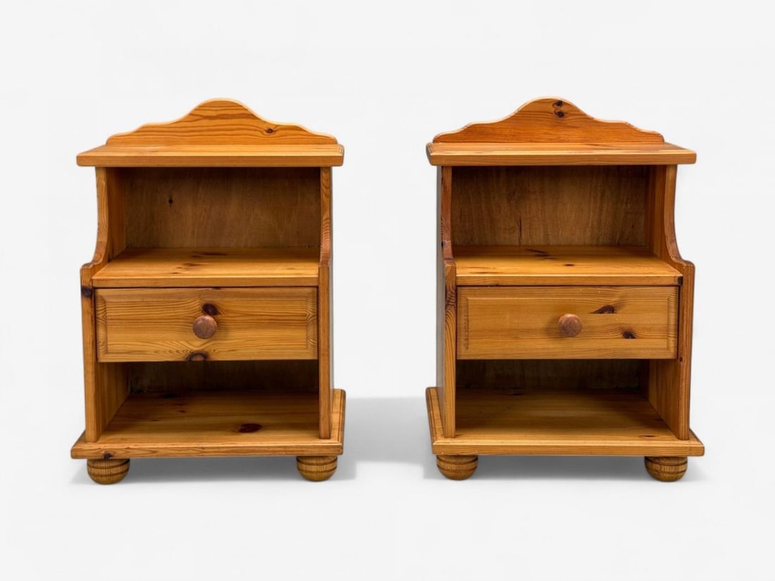 Swedish Modern, Pine, Nightstands, Sweden, 1960s - 4