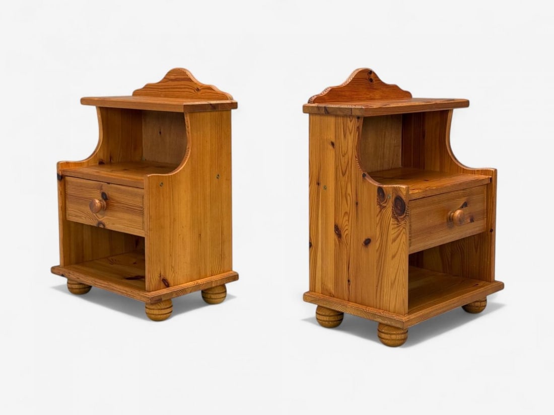 Swedish Modern, Pine, Nightstands, Sweden, 1960s - 5