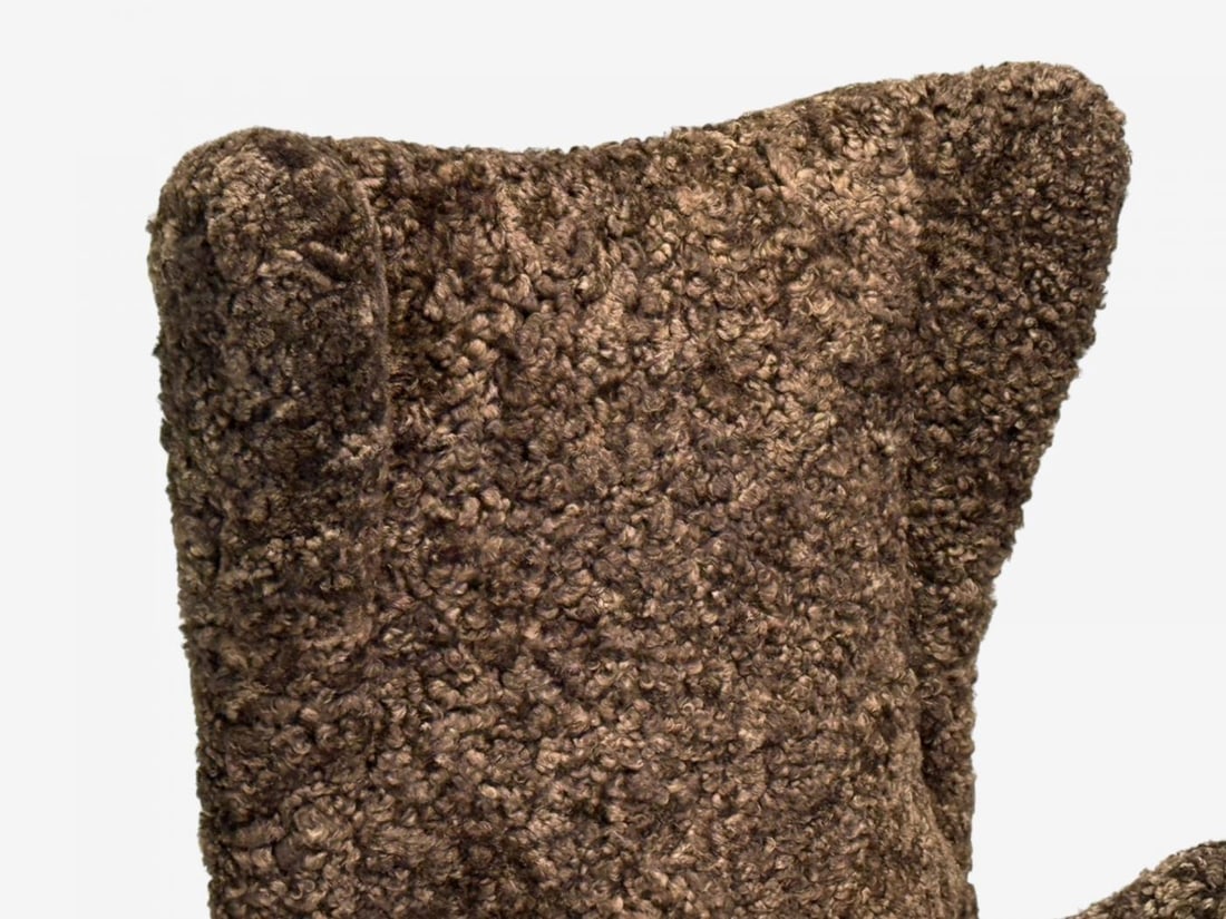 Italian Modern, Espresso Shearling, Walnut, Organic Lounge Chairs, Italy, 1950s - 6