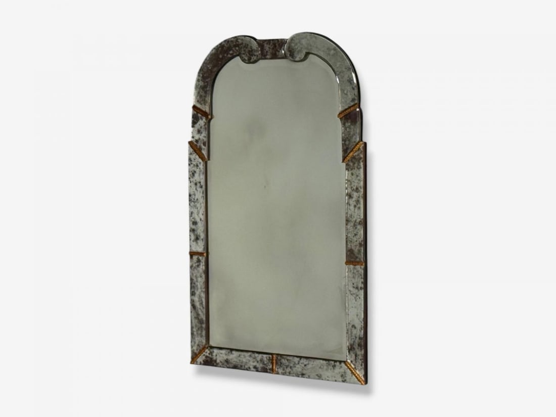 Art Deco Style, Silver Antiqued Beveled Glass, Venetian Wall Mirrors, 21st C. - 4