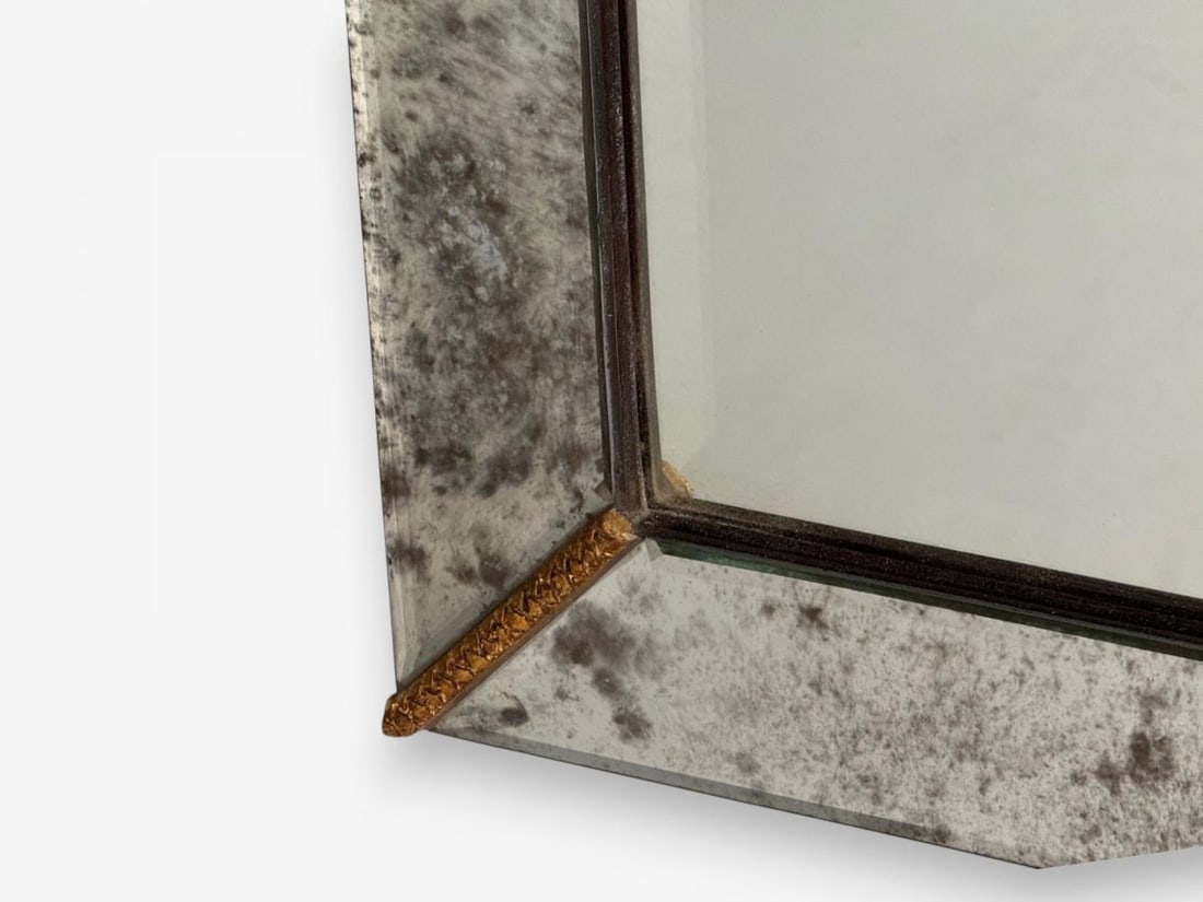 Art Deco Style, Silver Antiqued Beveled Glass, Venetian Wall Mirrors, 21st C. - 8