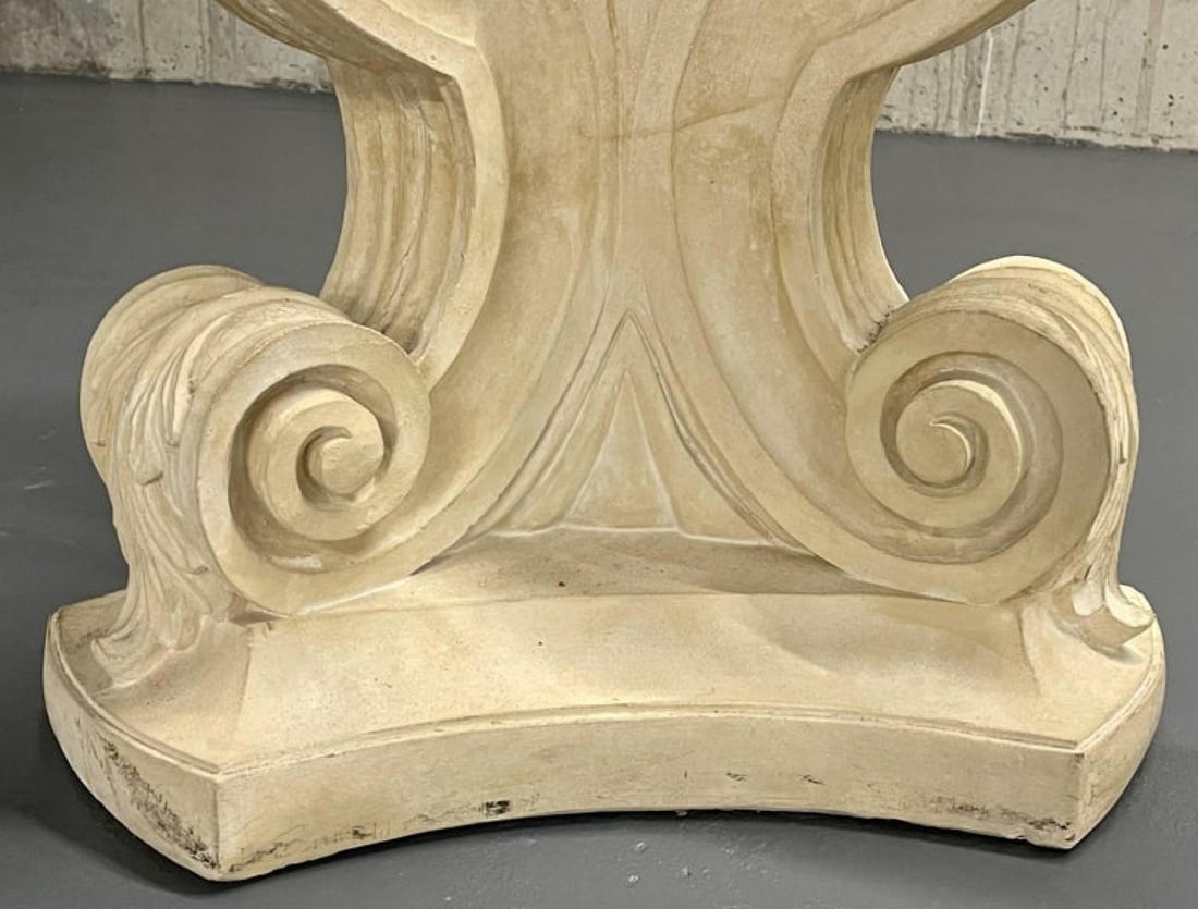 Rococo Glass Top Center, Dining, Card Table, Mid-Century Modern Style - 4