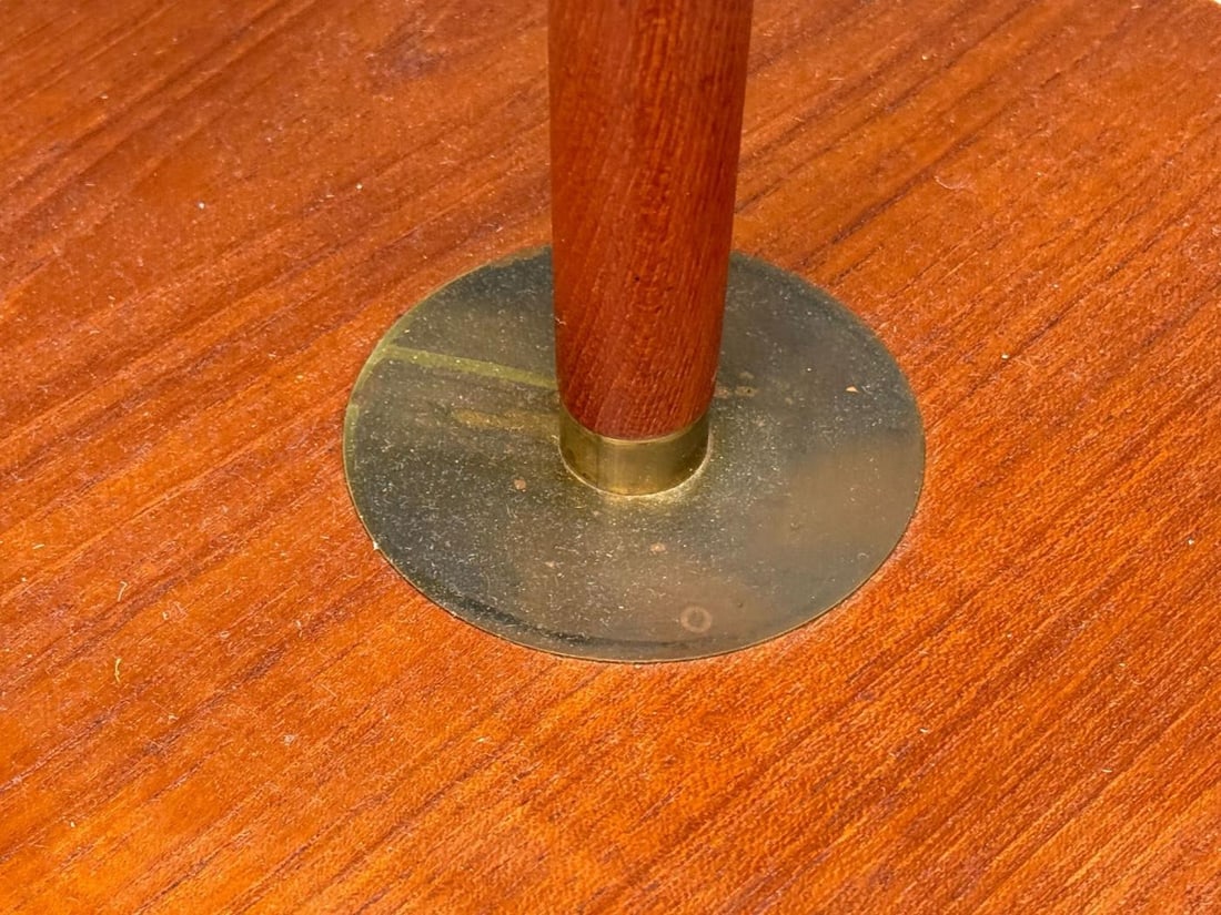 Danish Modern, Teak, Brass, Paper, Floor Lamp, Denmark, 1960s - 11