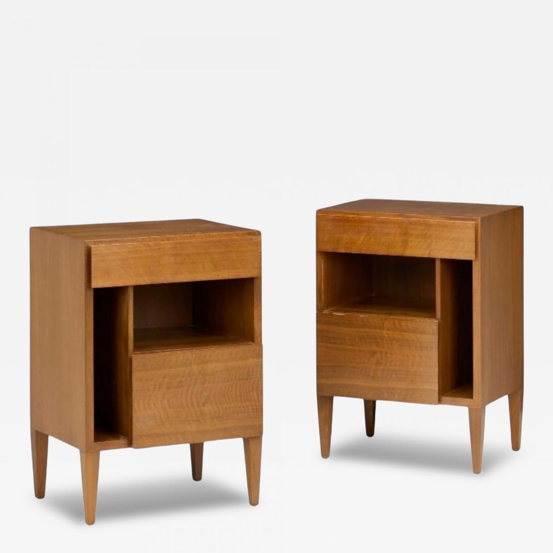 Gio Ponti, Singer & Sons, Mid-Century Modern, Rare Sculptural Nightstands, 1950s (1 of 10)