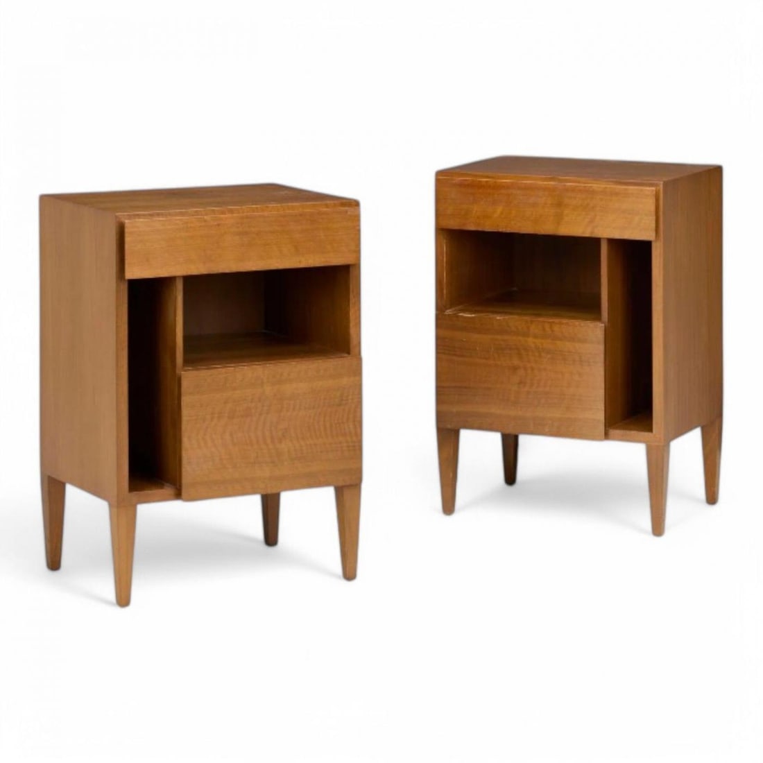 Gio Ponti, Singer & Sons, Mid-Century Modern, Rare Sculptural Nightstands, 1950s - 3