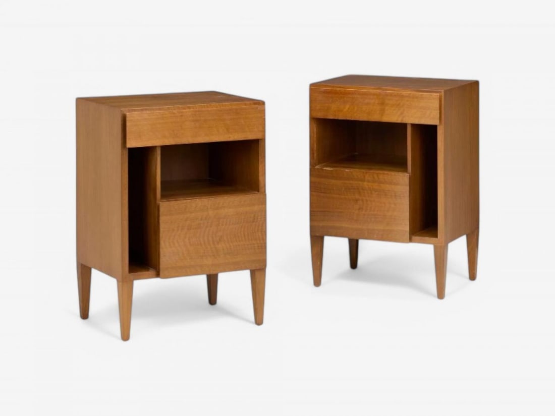 Gio Ponti, Singer & Sons, Mid-Century Modern, Rare Sculptural Nightstands, 1950s - 5