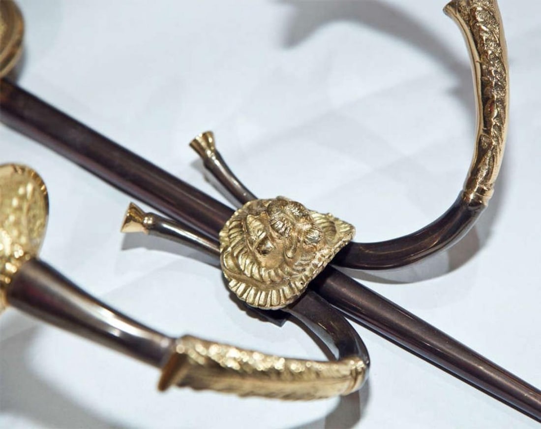 Pair of Neoclassical Arrow Sconces - 9